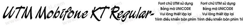 UTM Mobifone KT Regular字体转换